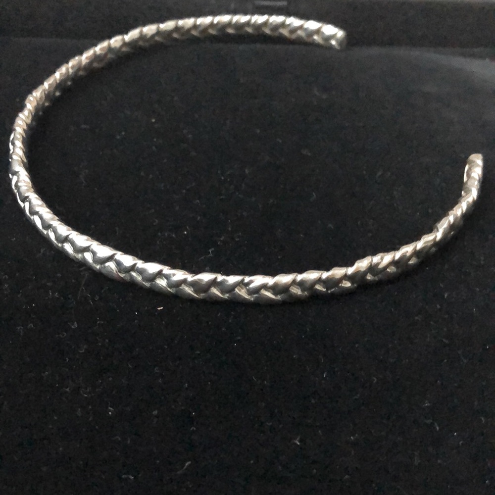 Jennifer Fisher silver braided collar necklace.